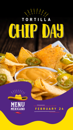 Plantilla de diseño de Tortilla chip day with Mexican Hat Instagram Story 