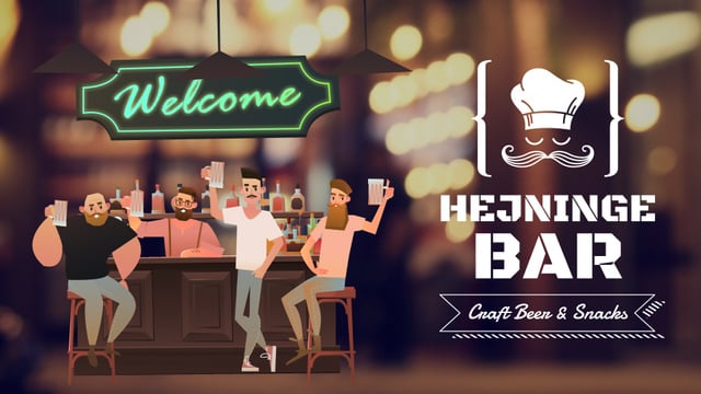 Bar Promotion Men Enjoying Drinks Full HD video – шаблон для дизайну