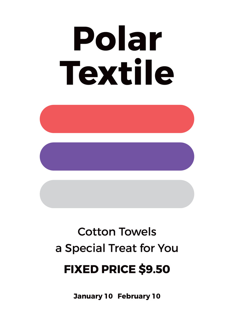 Platilla de diseño Textile towels offer colorful lines Poster US