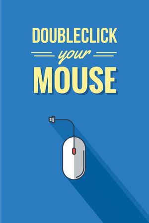 Computer Mouse in blue Tumblr – шаблон для дизайну