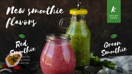 Healthy nutrition offer with Smoothie bottles Full HD video Design Template
