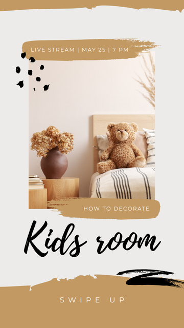Live Stream about Decorating Kids Room Instagram Story Design Template