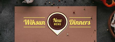 Menu Offer with Condiments Facebook cover Design Template