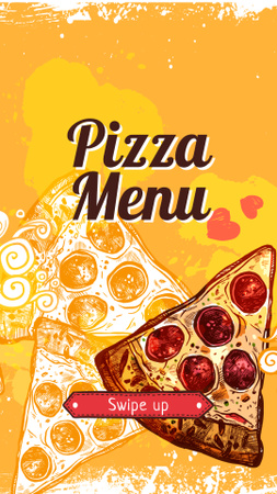 Pizza tasty slice Instagram Story tervezősablon
