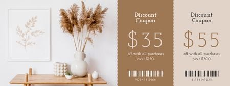 Home Decor discount offer Coupon Design Template