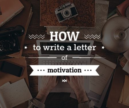 Modèle de visuel Appel à rédiger une lettre de motivation - Large Rectangle