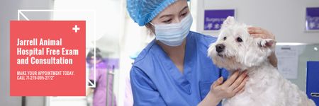 Modèle de visuel Dog in Animal Hospital - Email header