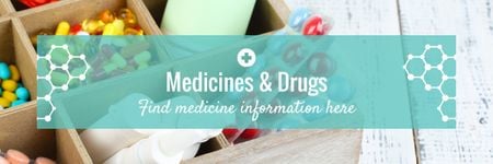 Medicine information Ad Email header Modelo de Design