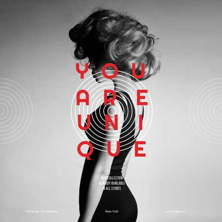 Designvorlage Beauty Inspiration with Stylish Woman in Dress für Instagram AD