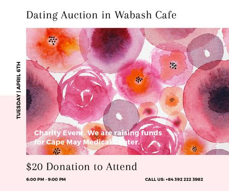 Plantilla de diseño de Dating Auction in Wabash Cafe Large Rectangle 