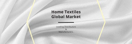 Home Textiles Events Announcement White Silk Twitter Modelo de Design