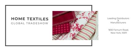 Modèle de visuel Home Textiles Event Announcement - Facebook cover