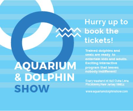 Plantilla de diseño de Aquarium & Dolphin show Medium Rectangle 