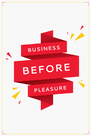 Platilla de diseño Business Quote on Red Ribbon Pinterest