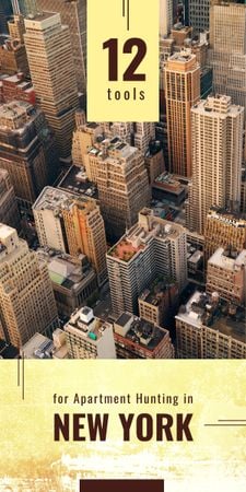 View of New York city buildings Graphic Tasarım Şablonu