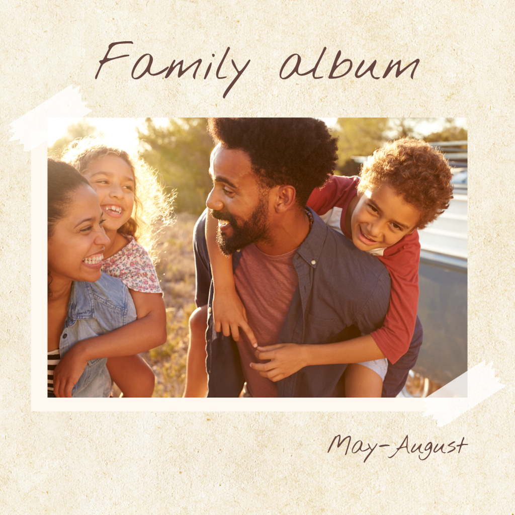 Happy Family at picnic Photo Book – шаблон для дизайна