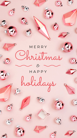 Shiny Christmas decorations Instagram Story Modelo de Design
