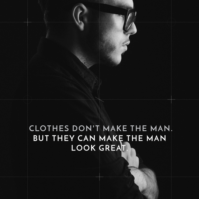 Man in stylish suite and glasses Instagram Modelo de Design