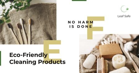 Plantilla de diseño de Eco-friendly cleaning products Facebook AD 