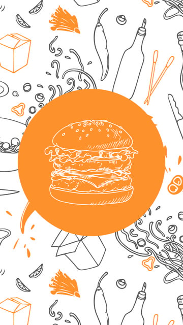 Plantilla de diseño de Restaurant food icons and pattern Instagram Highlight Cover 