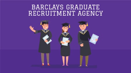 Recruiting Agency Ad Happy Graduates with Diplomas Full HD video Design Template