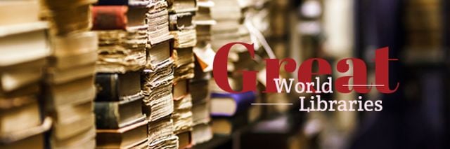 Platilla de diseño Great world libraries Ad Email header