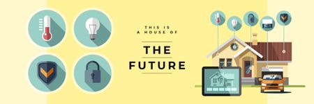 Platilla de diseño Smart home concept Twitter