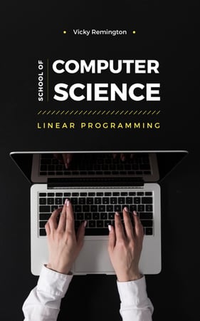 Offer of Linear Programming Training Course Book Cover Šablona návrhu