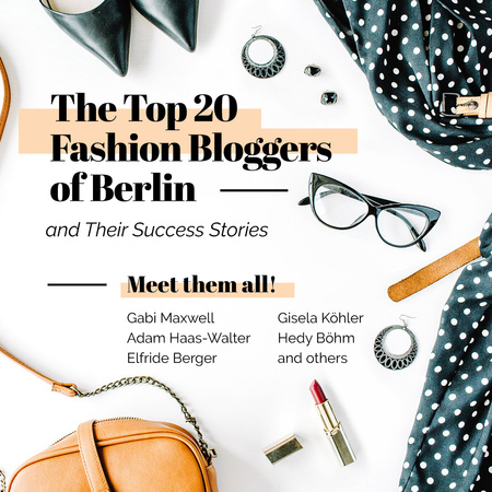Ontwerpsjabloon van Instagram van Meeting of Fashion Bloggers
