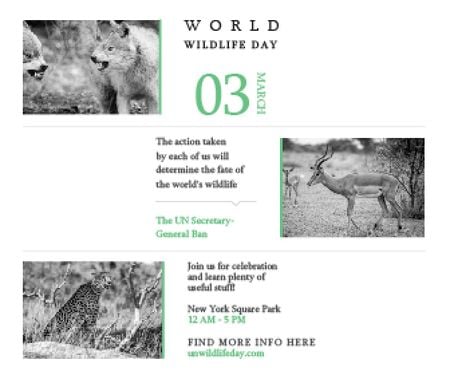 World wildlife day Large Rectangle Modelo de Design