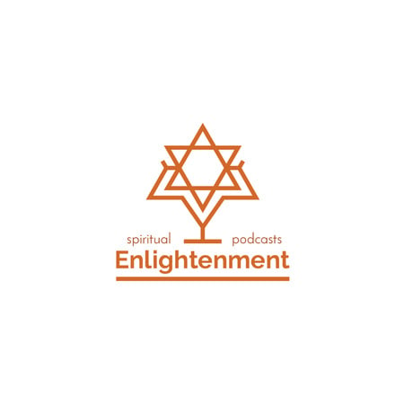 Template di design Religious Podcast Star of David Icon Logo