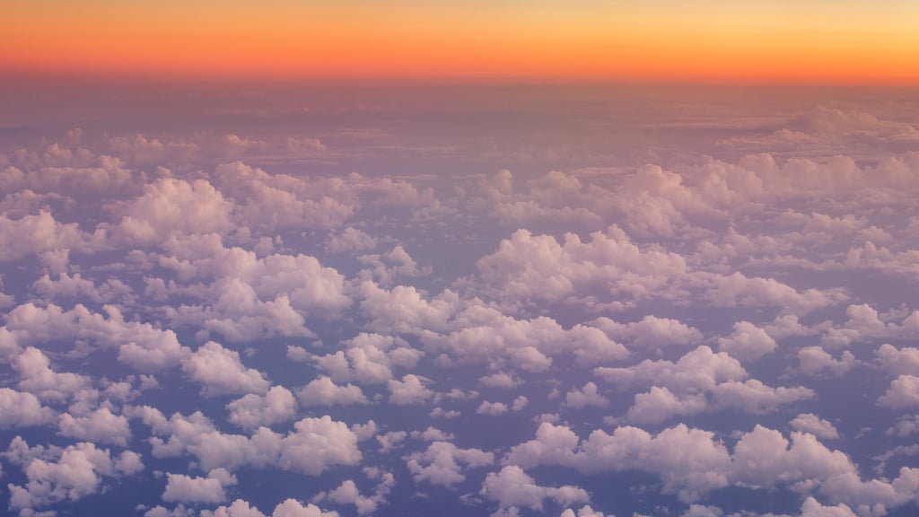 Ontwerpsjabloon van Zoom Background van Flying over Clouds in Sky