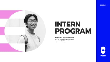 Internship Program promotion Presentation Wide – шаблон для дизайна