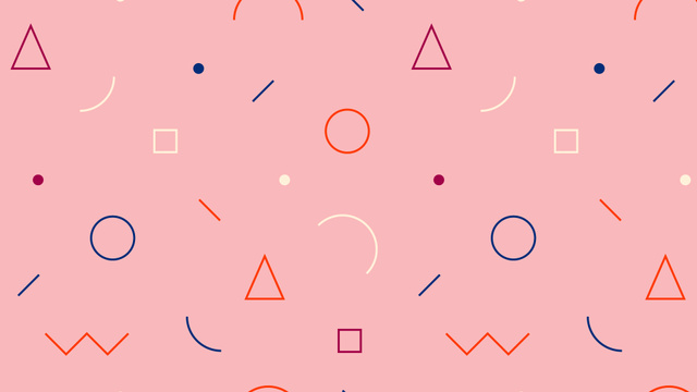 Plantilla de diseño de Simple retro pattern in pink Zoom Background 