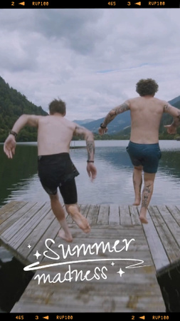 Ontwerpsjabloon van TikTok Video van Summer mood with people by the Lake