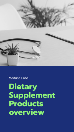 Platilla de diseño Dietary Supplements manufacturer overview Mobile Presentation