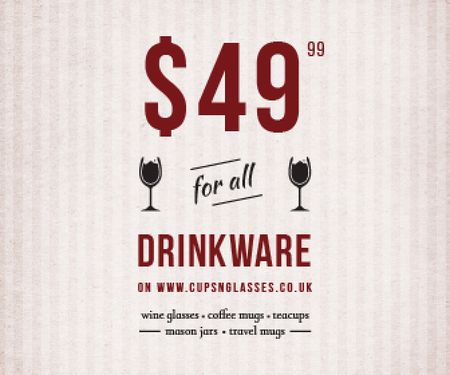 Drinkware for all shop Large Rectangle Design Template