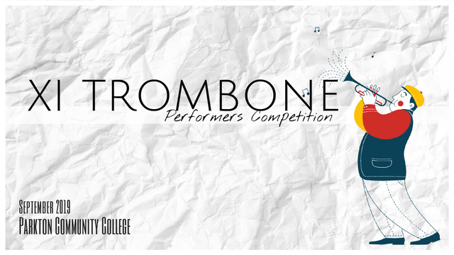 Concert Invitation Musician Playing Trombone Full HD video Design Template