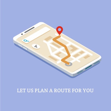 Platilla de diseño Navigation app on phone screen Animated Post