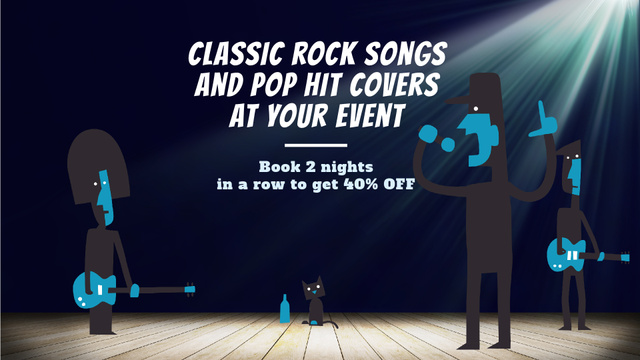 Rock Concert Invitation Band Performing on Stage Full HD video – шаблон для дизайну