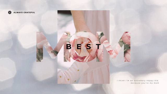 Child and Mom Holding Hands on Mother's Day Full HD video Design Template