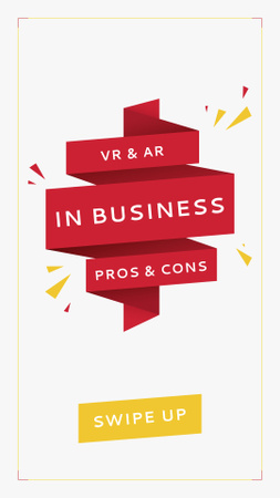 Business Company ad on Red Ribbon Instagram Story tervezősablon