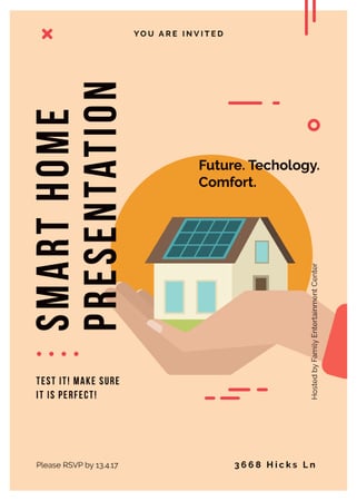 Ontwerpsjabloon van Invitation van Futuristic Smart home concept