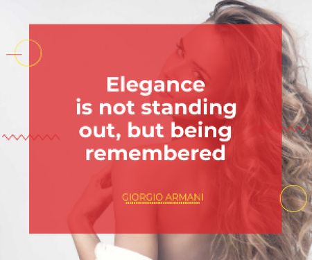 Citation about Elegance being remembered Medium Rectangle – шаблон для дизайну