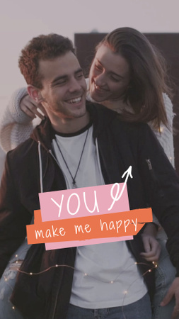 Happy Young Couple together TikTok Video Tasarım Şablonu