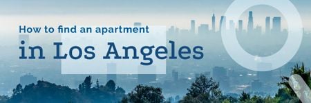 Real Estate in Los Angeles City Email header Modelo de Design
