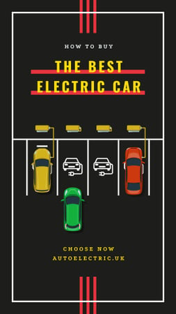 Designvorlage laden von elektroautos für Instagram Story