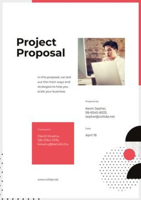 Business Project development services offer Proposalデザインテンプレート
