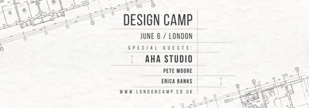 Modèle de visuel Design camp announcement on blueprint - Tumblr