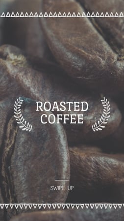 Ontwerpsjabloon van Instagram Story van Coffee Shop Invitation Roasted Beans